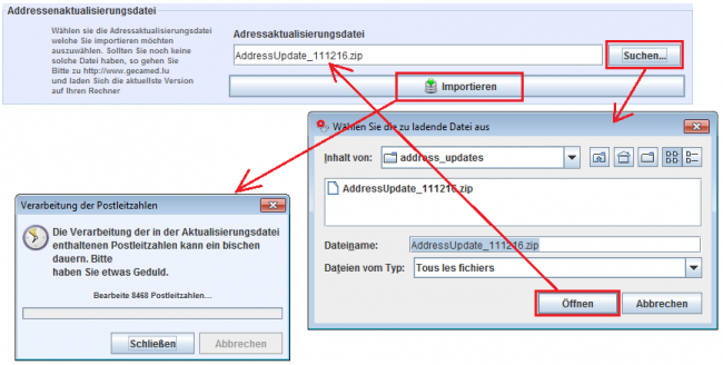  Auswahl der Adressen-Datei