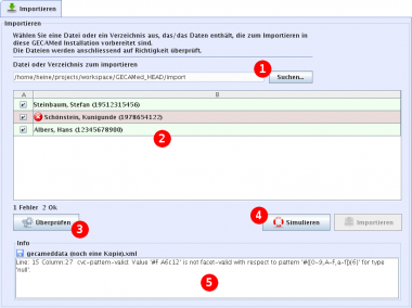 Patientendaten importieren