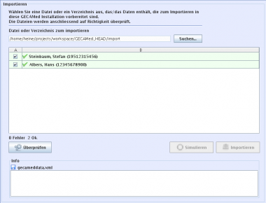 Erfolgreicher Import