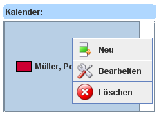 Kalender bearbeiten