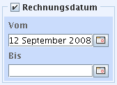 Suche nach Rechnungsdatum