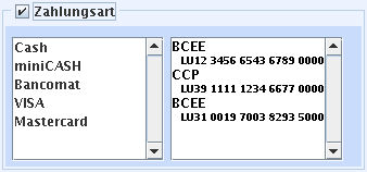 Suche nach Zahlungsart