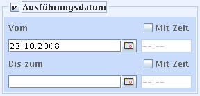 Ausführungsdatum Bereich