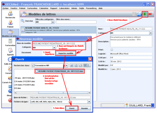 Importieren eines MR Formulars als Briefvorlage