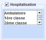Rechercher par type d'hospitalisation