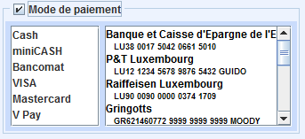 Rechercher par mode de paiement