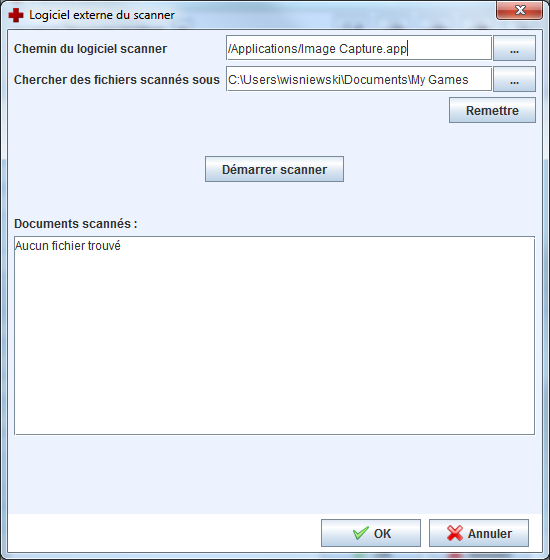 Logiciel externe de Scanner