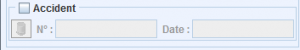 Champ de saisie des accidents désactivés